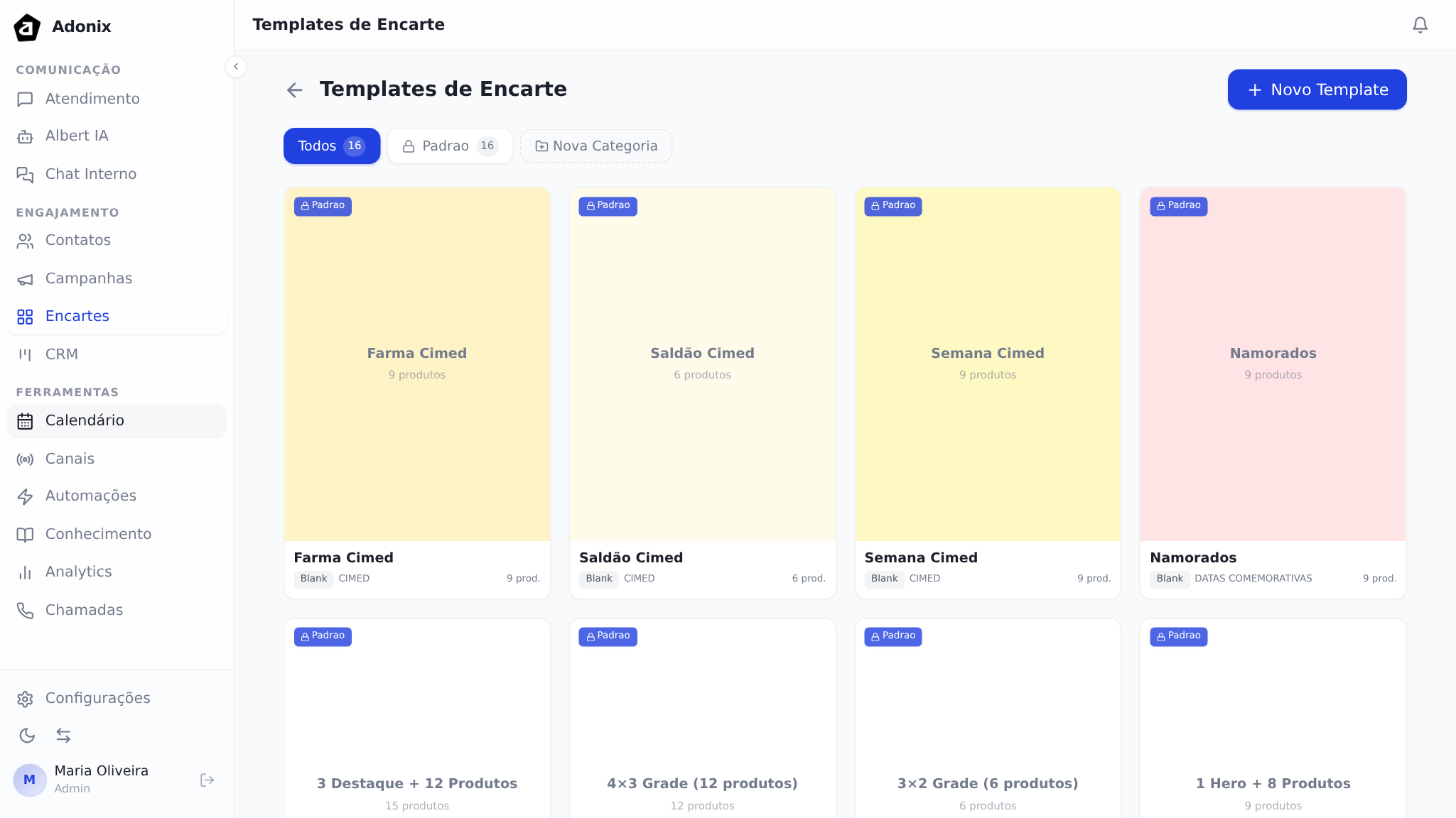 Categorias de produtos