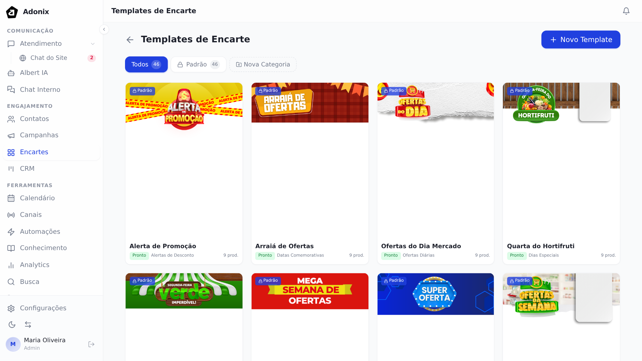 Categorias de produtos