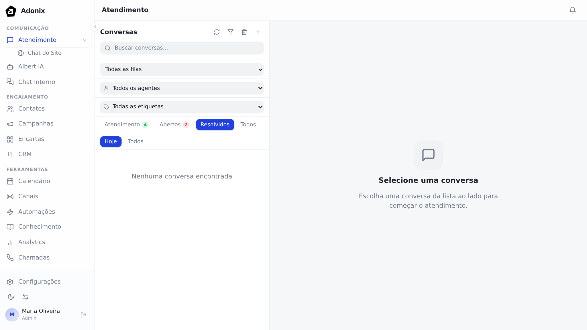 Filtros de conversas