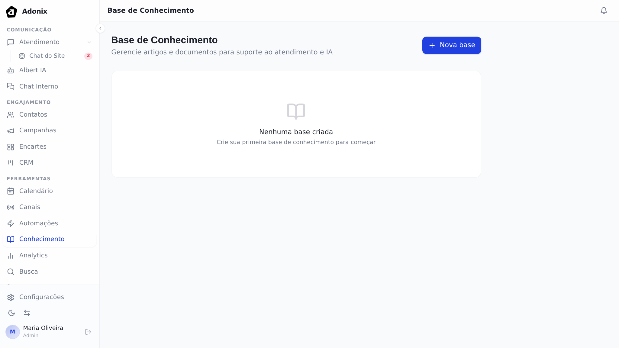 Lista de bases de conhecimento